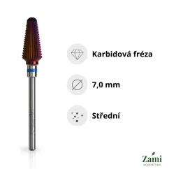 Karbidová fréza tornádo Ø7.0 mm - střední zrnitost