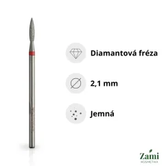 Diamantová fréza plamínek Ø2.1 mm - jemná zrnitost