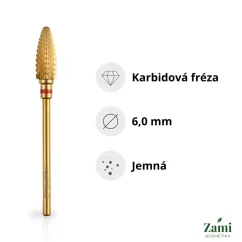 Karbidová fréza velký kužel Ø6.0 mm - jemná zrnitost