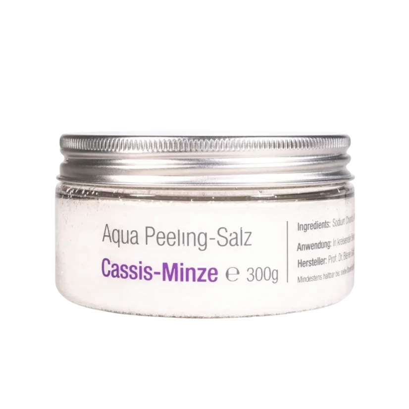 Aqua Peeling-Salz – přírodní tělový peeling s mořskou solí a vůněmi - Vůně: Černý rybíz & máta, Gramáž: 300 g