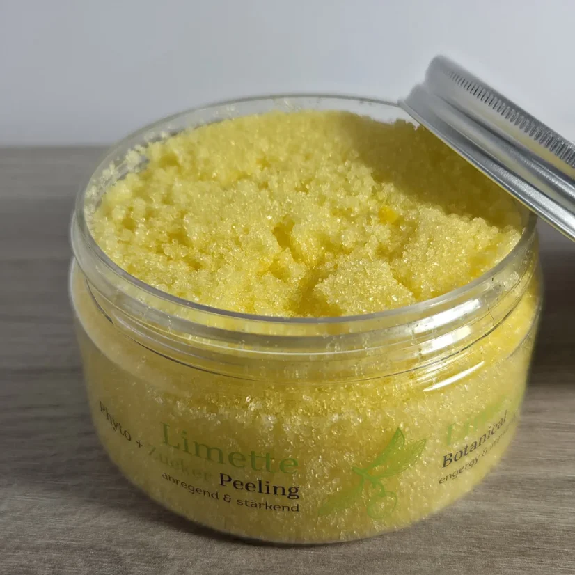 Phyto + Zucker Peeling – jemný cukrový tělový peeling s bylinnými výtažky - Vůně: Limetka, Gramáž: 225 g