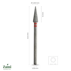 Diamantová fréza pupen Ø4.0 mm - diamantový řez, jemná zrnitost