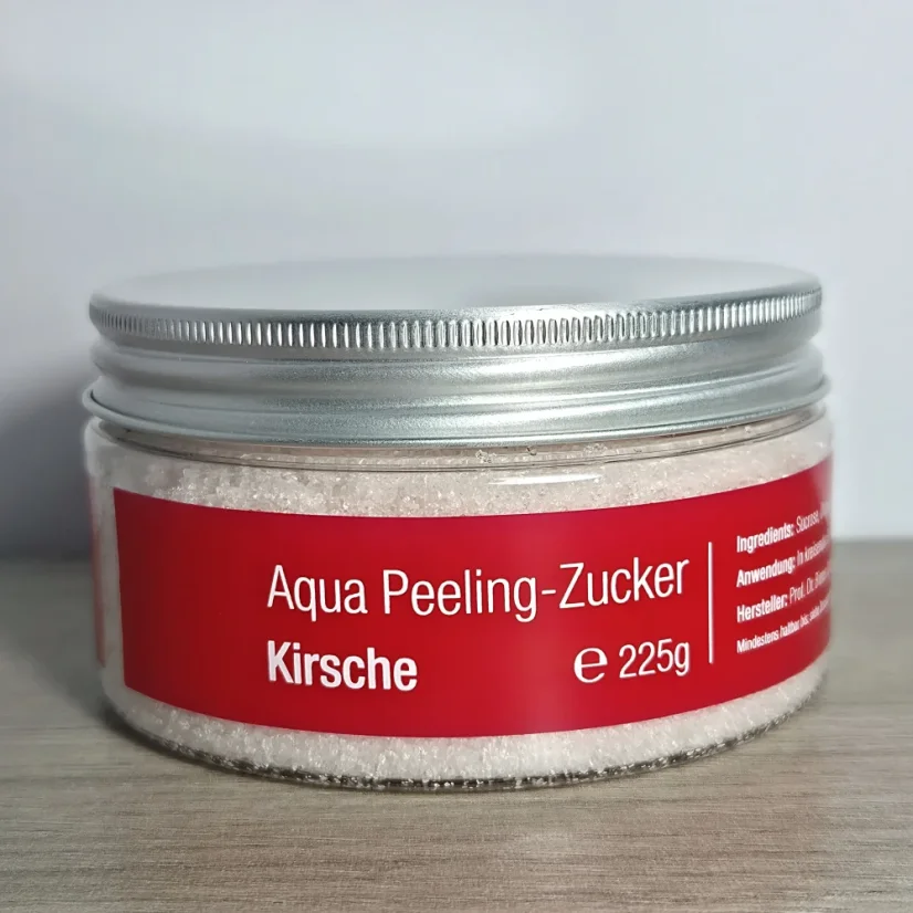 Aqua Peeling-Zucker – přírodní cukrový tělový peeling - Vůně: Třešeň, Gramáž: 225 g
