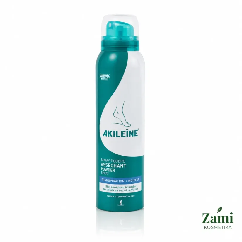 Akileine pudrový sprej na potivé nohy, 150 ml